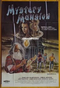 #442 MYSTERY MANSION 1sh '84 cool image! 