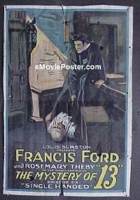 #005 THE MYSTERY OF 13 1sh '20 Francis Ford 