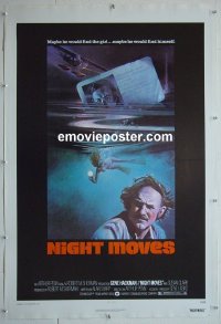 #2671 NIGHT MOVES paperbacked one-sheet '75 Hackman