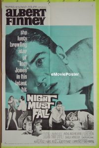 #1946 NIGHT MUST FALL 1sh '64 Finney 