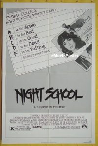 f619 NIGHT SCHOOL one-sheet movie poster '81 Mann, Ward