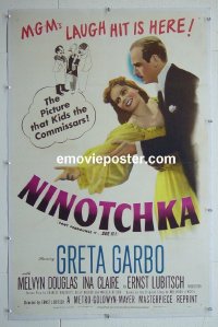#2906 NINOTCHKA linen one-sheet R48 Greta Garbo