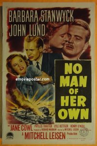 #1608 NO MAN OF HER OWN 1sh '50 Stanwyck 