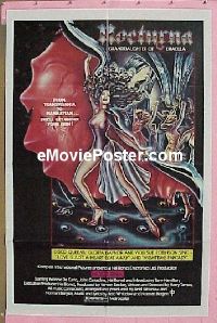 Q261 NOCTURNA one-sheet movie poster '79 vampire disco horror!