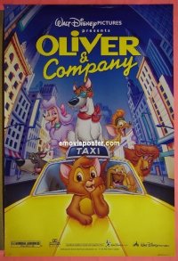#4907 OLIVER & COMPANY DS 1sh R96 Walt Disney