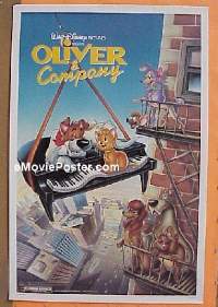 #3957 OLIVER & COMPANY 1sh '88 Walt Disney