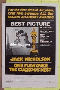 #113 1 FLEW OVER THE CUCKOO'S NEST 1sh '75 