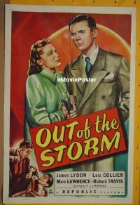 #444 OUT OF THE STORM 1sh '48 Lydon, Collier 
