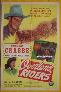 #519 OVERLAND RIDERS 1sh '46 Buster Crabbe 