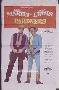 A924 PARDNERS one-sheet movie poster '56 Jerry Lewis, Martin