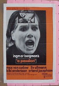 #380 PASSION 1sh '70 Ingmar Bergman 