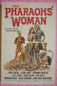 s069 PHARAOHS' WOMAN one-sheet movie poster '61 Linda Cristal