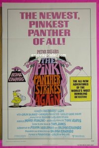 A936 PINK PANTHER STRIKES AGAIN one-sheet movie poster '76 Sellers