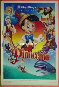 #486 PINOCCHIO DS 1sh R92 Walt Disney classic 