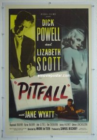 #2375 PITFALL linen 1sh '48 Powell, Scott 