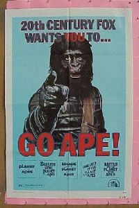 #120 GO APE 1sh '74 5-bill Planet of the Apes 