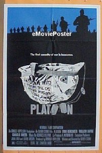 #387 PLATOON 1sh '86 Oliver Stone, Sheen 