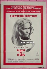 #493 PLAY IT AS IT LAYS 1sh '72 Tuesday Weld 