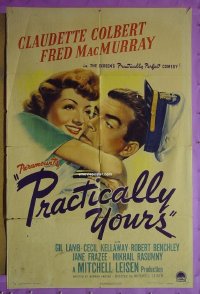 #8162 PRACTICALLY YOURS 1sh '44 Colbert