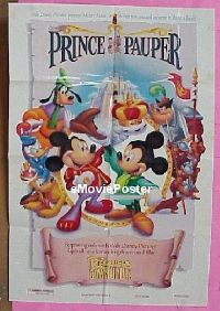 #552 PRINCE & THE PAUPER DS 1sh '90 Disney 