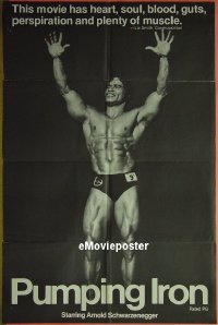 #507 PUMPING IRON 1sh '77 Schwarzenegger 