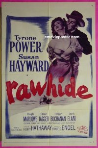 #8190 RAWHIDE 1sh R56 Tyrone Power