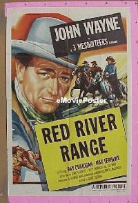 #021 JOHN WAYNE 1sh 1953 great image of The Duke, Red River Range