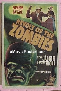 #031 REVOLT OF THE ZOMBIES 1sh R47 Jagger 