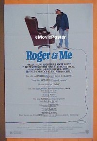 #408 ROGER & ME 1sh '89 Michael Moore 