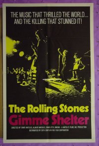 #1343 GIMME SHELTER 1sh '71 Rolling Stones 