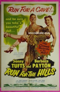 #8185 RUN FOR THE HILLS 1sh '53 Sonny Tufts 