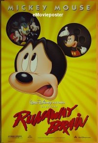 #309 RUNAWAY BRAIN DS 1sh '95 Disney 