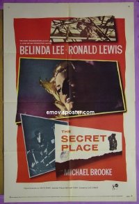 #8223 SECRET PLACE 1sh '58 Belinda Lee 