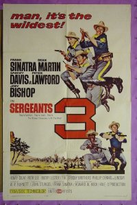 Q544 SERGEANTS 3 one-sheet movie poster '62 Sinatra, Martin