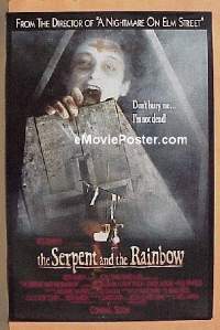 #285 THE SERPENT AND THE RAINBOW adv 1sh '87