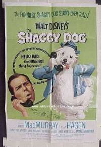 #2816 SHAGGY DOG 1sh R74 Disney, MacMurray 