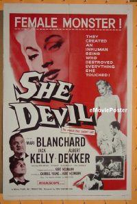 #649 SHE DEVIL 1sh '57 Blanchard,Kelly,Dekker 