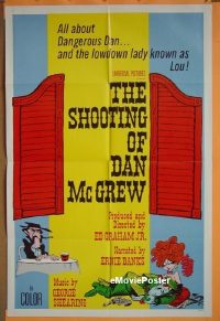 #652 SHOOTING OF DAN McGREW 1sh '70s cartoon 