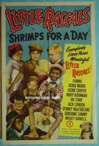 #5384 SHRIMPS FOR A DAY 1sh R52 Our Gang 