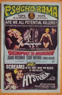 #662 SIGNPOST TO MURDER/HYSTERIA 1sh '65 
