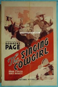 #8254 SINGING COWGIRL 1sh '39 Dorothy Page 