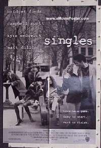 s215 SINGLES one-sheet movie poster '92 Cameron Crowe, Pearl Jam