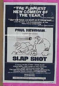 #8258 SLAP SHOT B 1sh '77 Paul Newman, hockey 