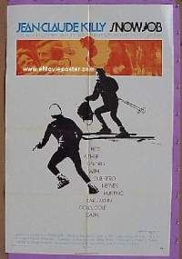 Q596 SNOW JOB one-sheet movie poster '72 J.C. Killy, skiing!