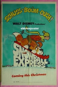 #576 SNOWBALL EXPRESS advance 1sh '72 Disney 