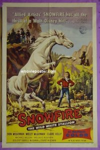 B016 SNOWFIRE one-sheet movie poster '58 wild white stallion!