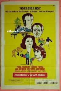 #577 SOMETIMES A GREAT NOTION 1sh '71 Newman 
