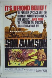 #0792 SON OF SAMSON linen 1sh '62 Mark Forest 