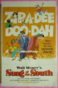 Q608 SONG OF THE SOUTH one-sheet movie poster R80 Walt Disney, Uncle Remus