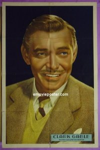 #7439 CLARK GABLE 1sh '49 head & shoulders close up of the handsome MGM leading man!